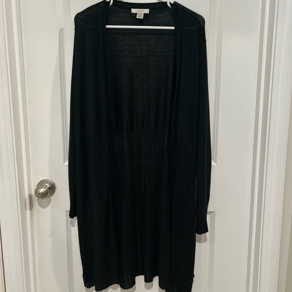 CJ Banks Classic Black Knit Top